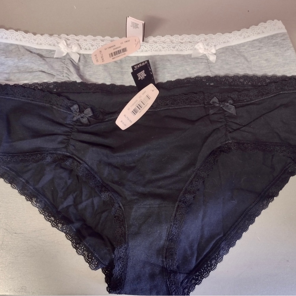 Two pair VS NWT XL cotton low rise hip hugger - Picture 6 of 6